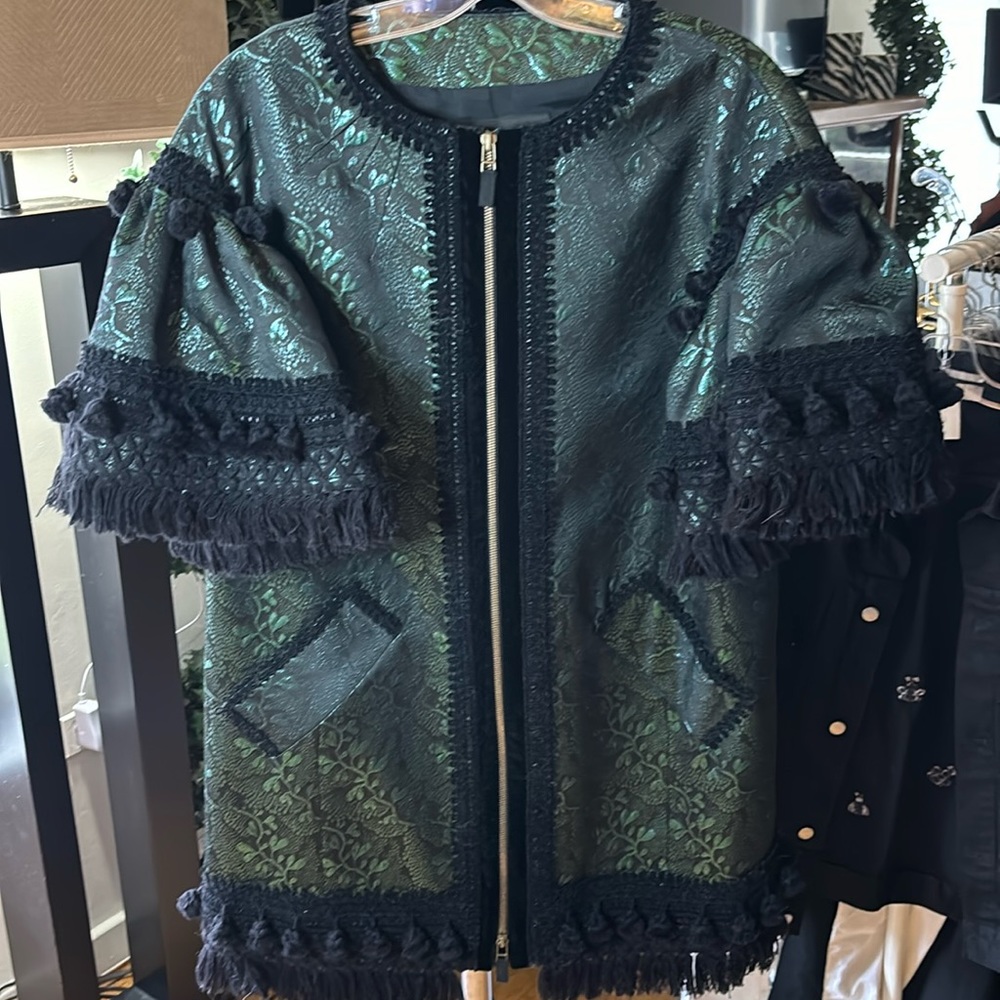 Andrew GN Brocade jacket with passementerie and tassel trimmings. Pre-fall 2017.